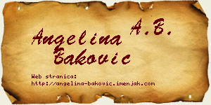 Angelina Baković vizit kartica